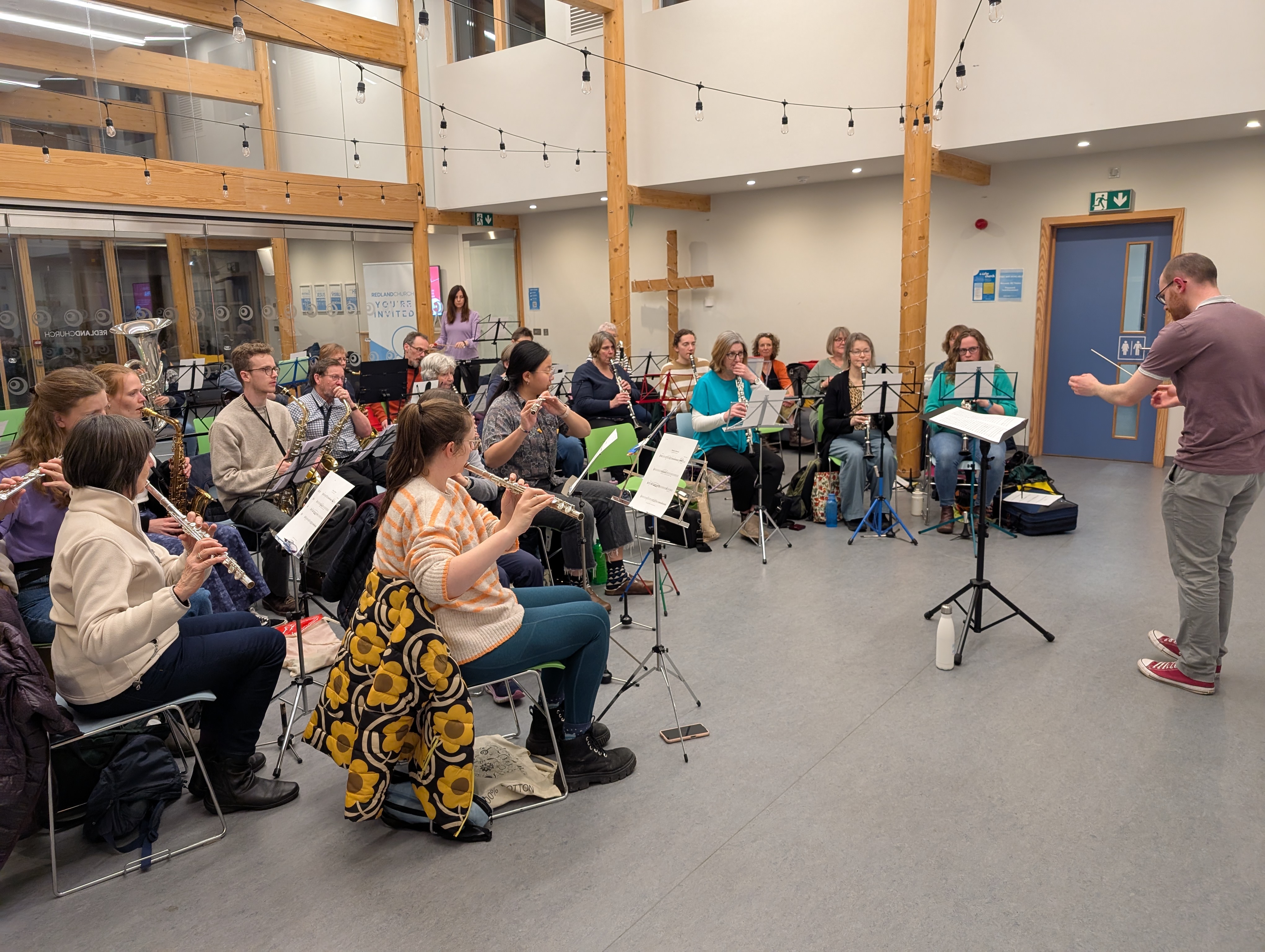 Katrine Aziz with the Redland Wind Band for the Adopt a Music Creator Project