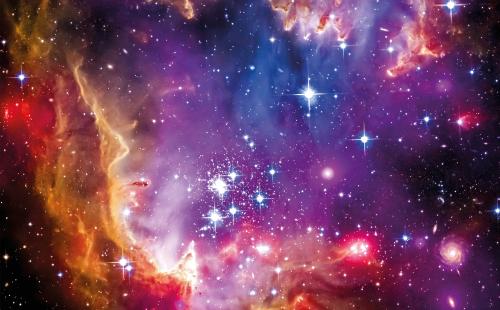 An image of a starry nebula, reflecting the seasonal theme of 'heavenly harmonies'