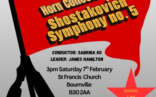 South Birmingham Sinfonia concert poster