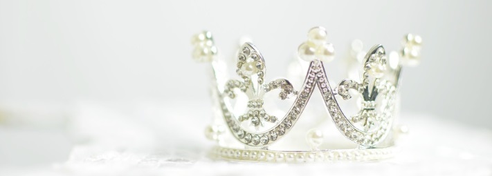 Silver crown on a white background