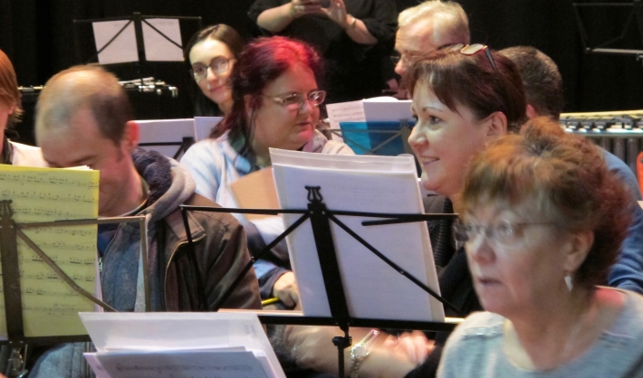 Edinburgh Concert Band rehearsing