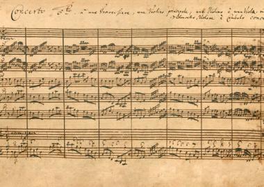 This is a view of the first page of the score of Bach's BWV1050