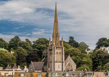 photo of the top of the town hall building