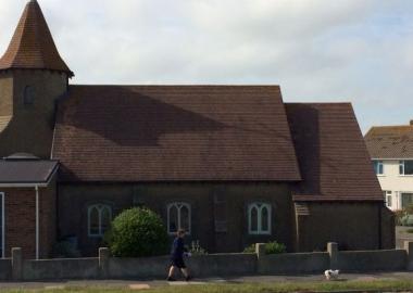 Picture showing the Church of the Good Shepherd at Shoreham Beach.