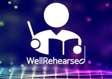 WellRehearsed app logo - a figure conducting